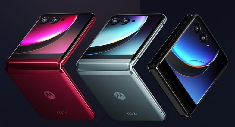 Motorola Razr Plus foldable phone is available in three colors.