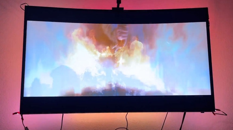 Curved tv dangling, Govee tv led backlight