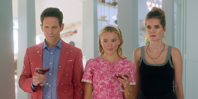Glenn Howerton as Ethan, Milly Alcock as Simone, Meghann Fahy as Devon in Sirens.