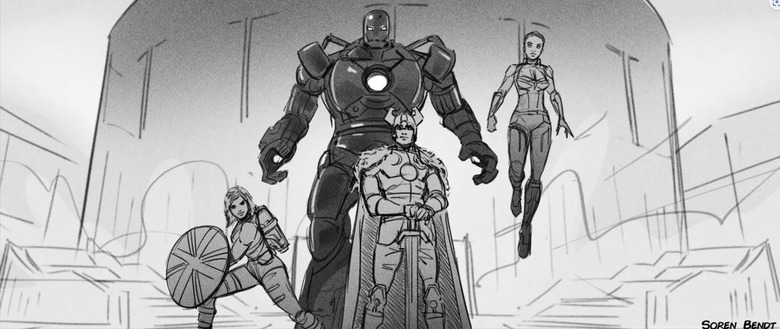 Doctor Strange 2 storyboard art shows a different Illuminati team.