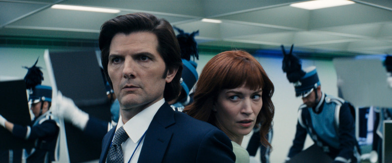 Adam Scott and Britt Lower in Severance on Apple TV+