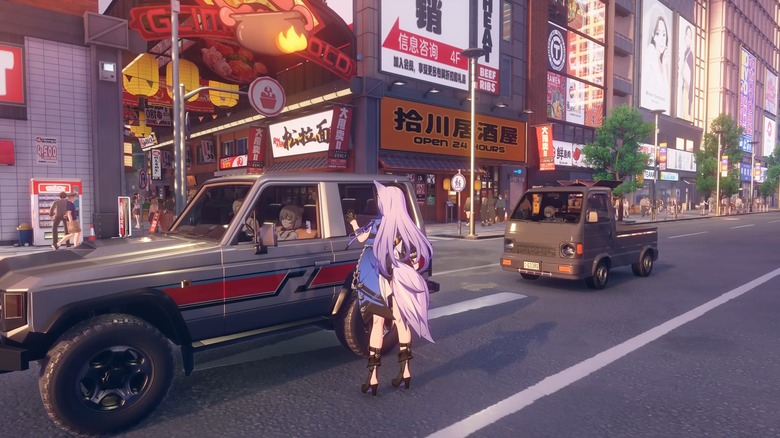Driving through Nova City in Ananta.