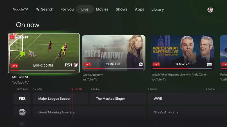 Google TV offers free live TV channels.