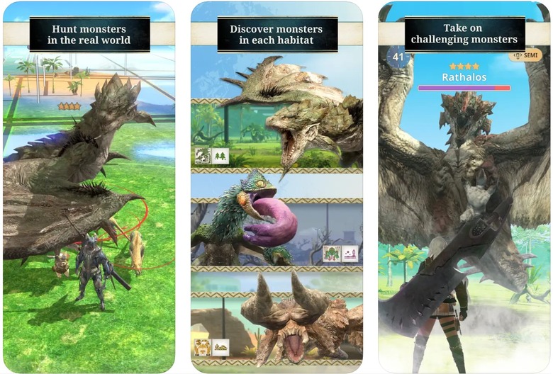 Monster Hunter Now screenshots.