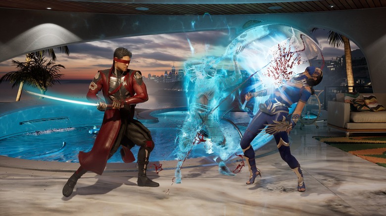 Kitana and Kenshi in Mortal Kombat 1.