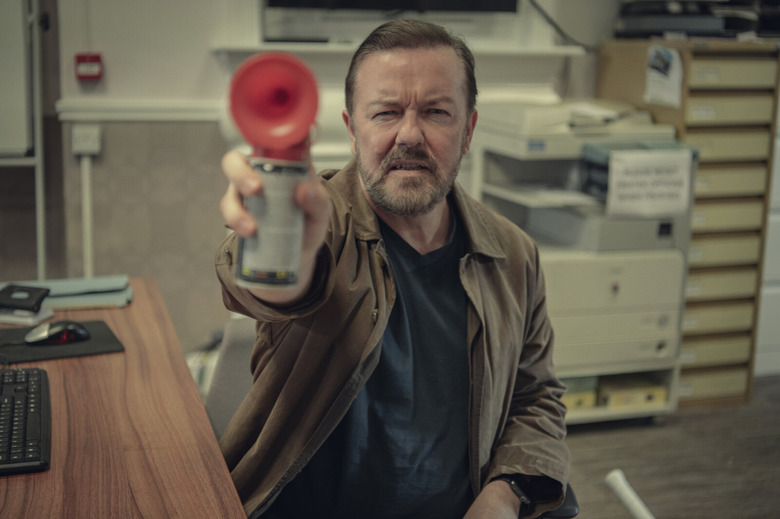 Ricky Gervais, in a scene from his Netflix show 