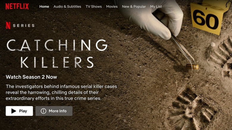 A screenshot of the Netflix true-crime series 
