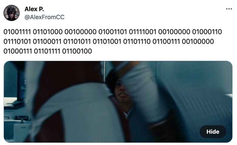 Alex Perez's cryptic The Marvels tweet.
