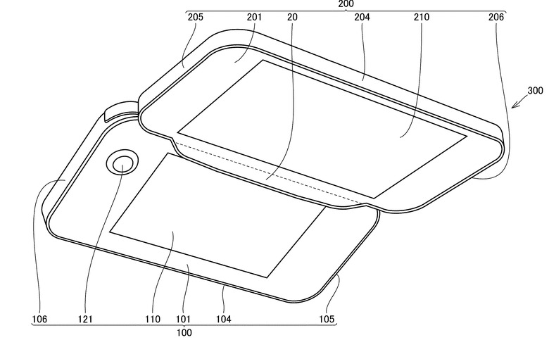 Nintendo patent for a dual-screen, detachable device.