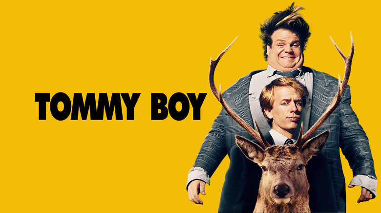 Chris Farley and David Spade in Tommy Boy.