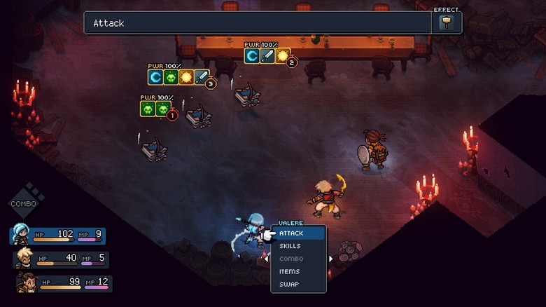 Turn-based combat in Sea of Stars.