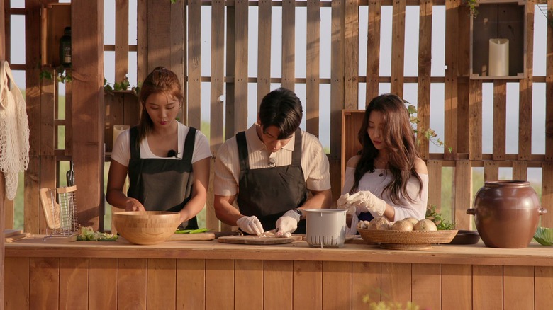 Participants are shown getting to know each other on Netflix's new Korean-language dating series, 