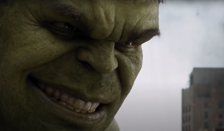 Hulk (Mark Ruffalo) about to "smash" in The Avengers.
