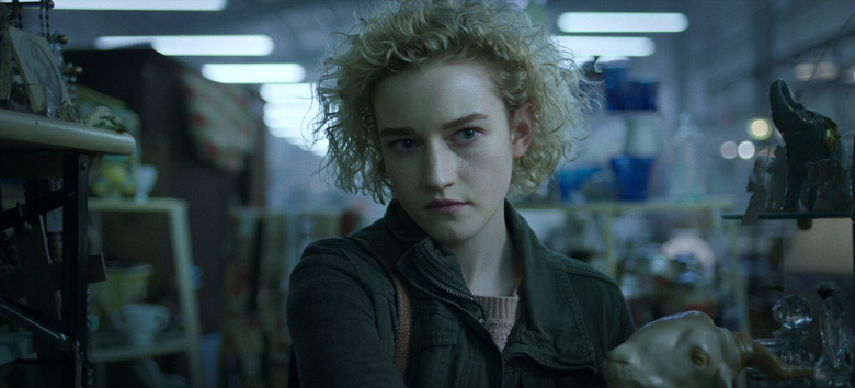 close-up of young blonde woman