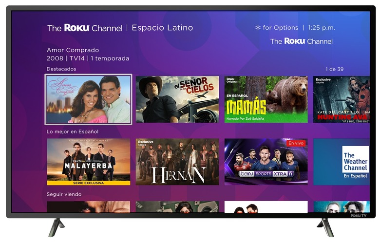 Roku's new Espacio Latino.