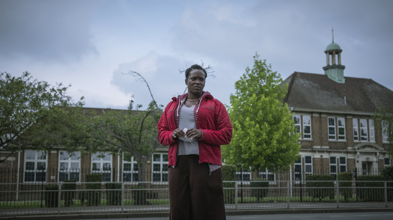 Wunmi Mosaku as Rial Majur in the Netflix movie 