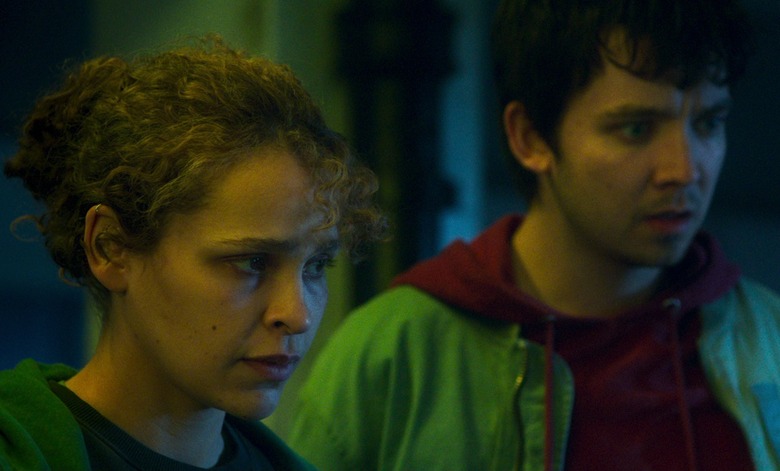Iola Evans as Kayla and Asa Butterfield as Issac in Choose or Die.