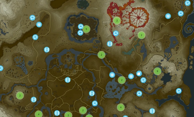 Zelda Breath of the Wild Map
