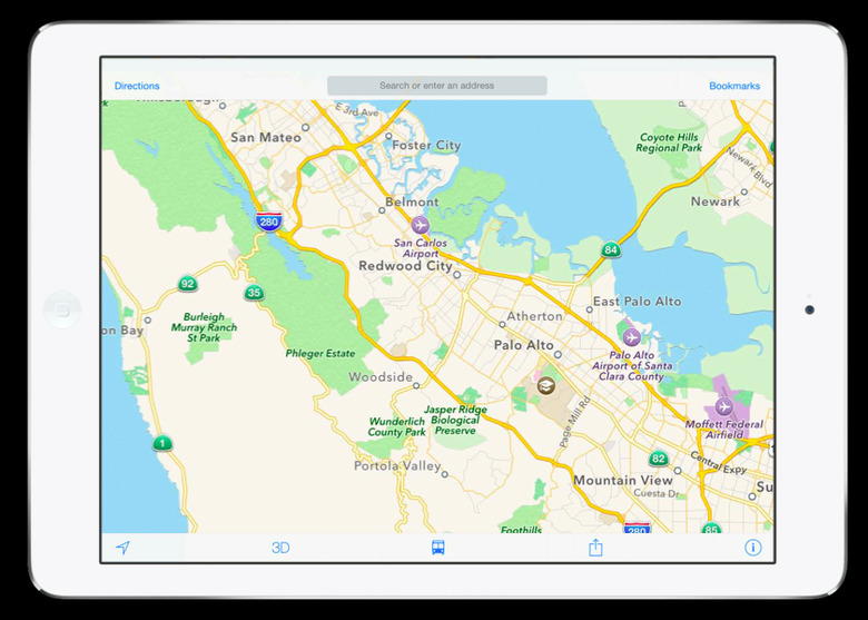 Apple iOS transit maps screenshot