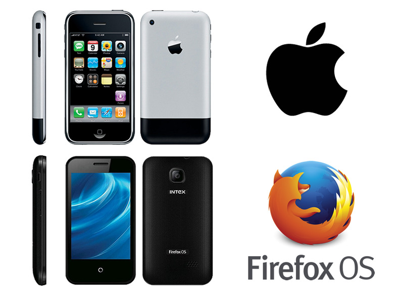 iPhone 1 and Intex Cloud FX