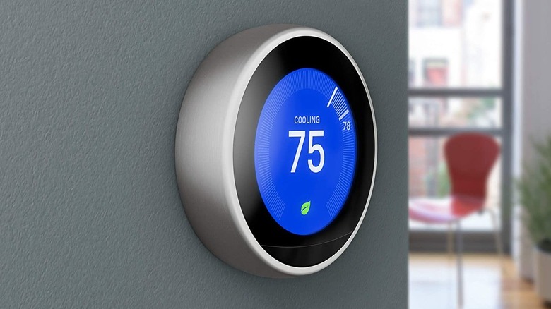Google Nest on a wall