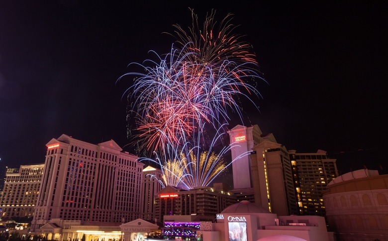 4th of July Fireworks at Caesars Palace in Las Vegas, Nevada, America - 04 Jul 2015