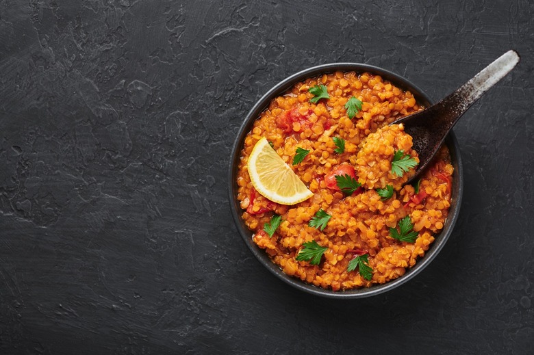 Red Lentil Dal meal in a bowl