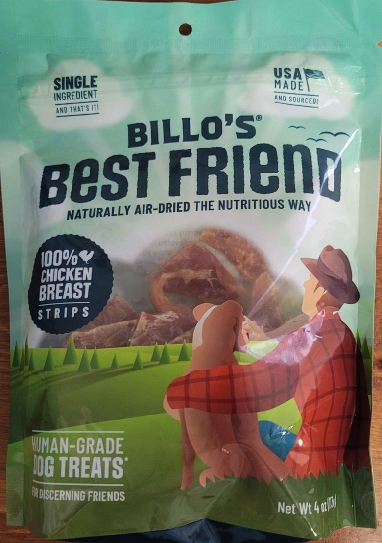 Stormberg chicken dog treats recall: Billo’s Best Friend Chicken Breast Strips.