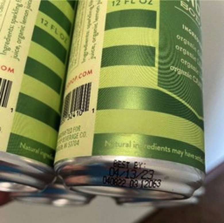 Wisco Pop soda recall: The location of lot codes on the can.