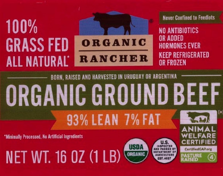 USDA Ground Beef Health Alert: Label example 2.