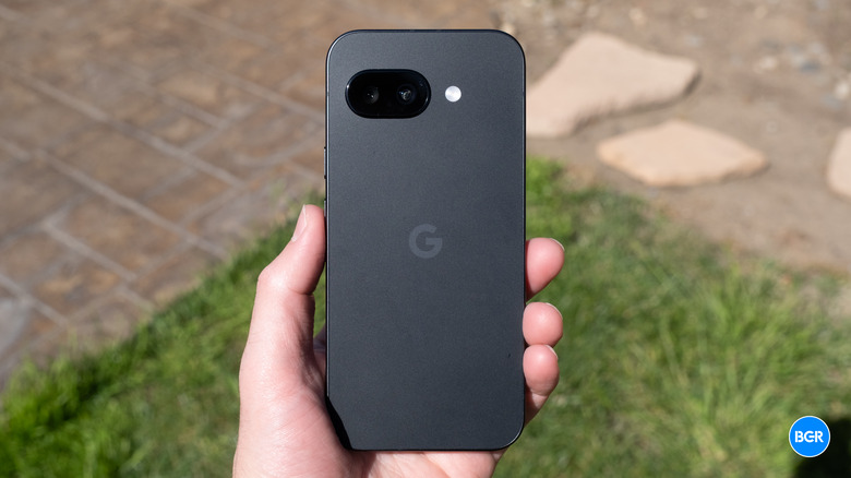 Google Pixel 9a Back in hand