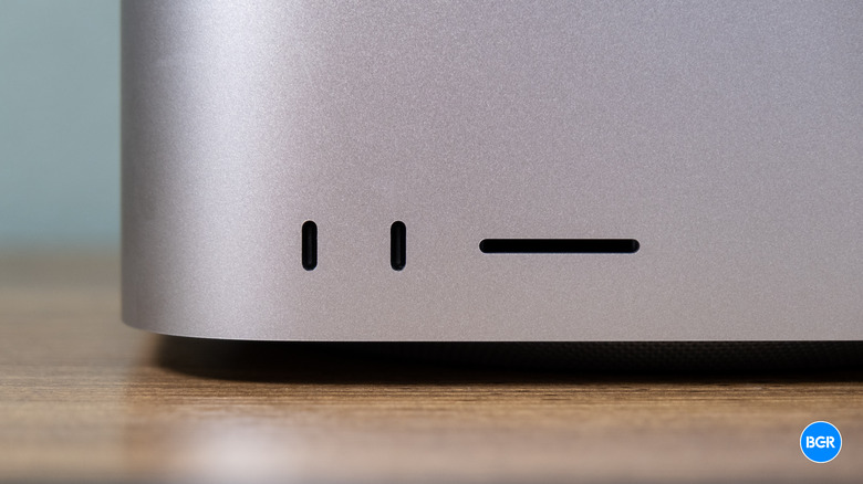 Front ports of the 2025 Mac Studio