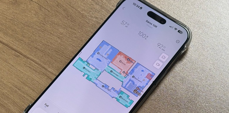 iPhone 16 Pro Max showing the Roborock app