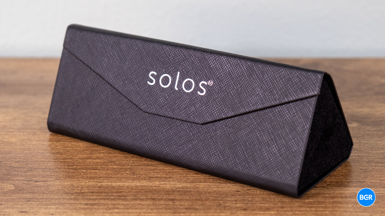Solos AirGo Vision glasses in their case
