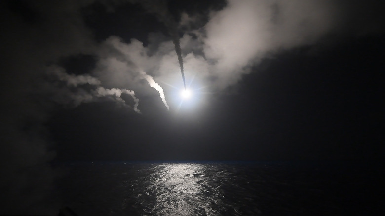 USS Porter conducts strike operations while in the Mediterranean Sea, April 7, 2017