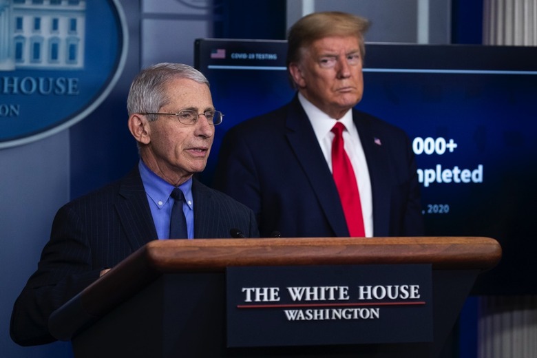 Anthony Fauci and Donald Trump