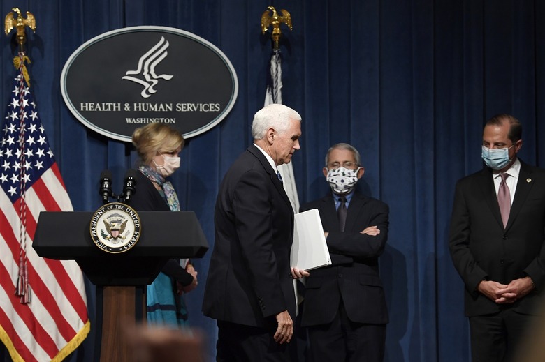 Deborah Birx, Anthony Fauci, Mike Pence, Alex Azar