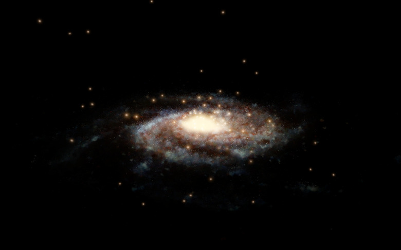 Globular clusters surrounding the Milky Way (artist’s impressi