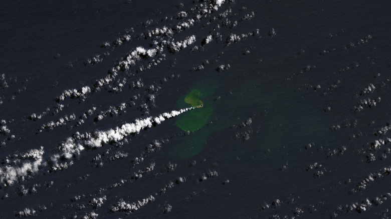 newly birthed island in the Pacific