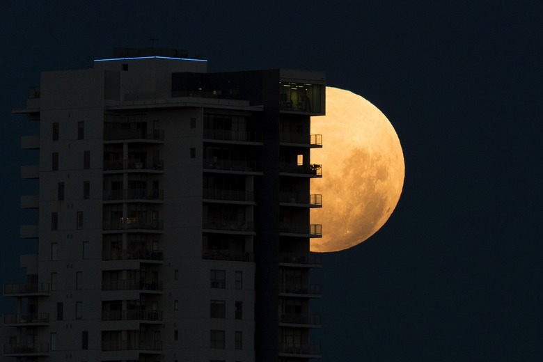 Supermoon in Perth, Australia - 31 Jan 2018