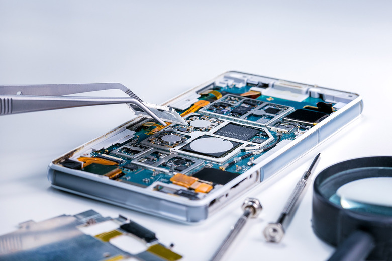 smartphone being repaired