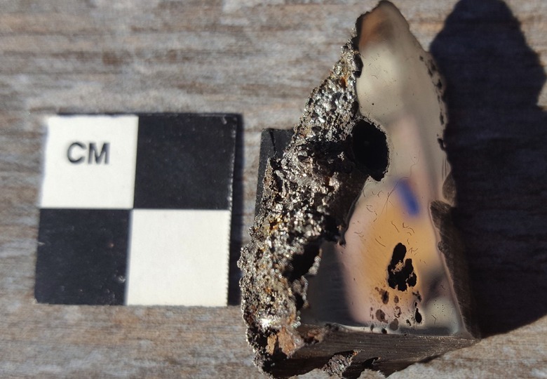 El Ali meteorite sample containing new space minerals.