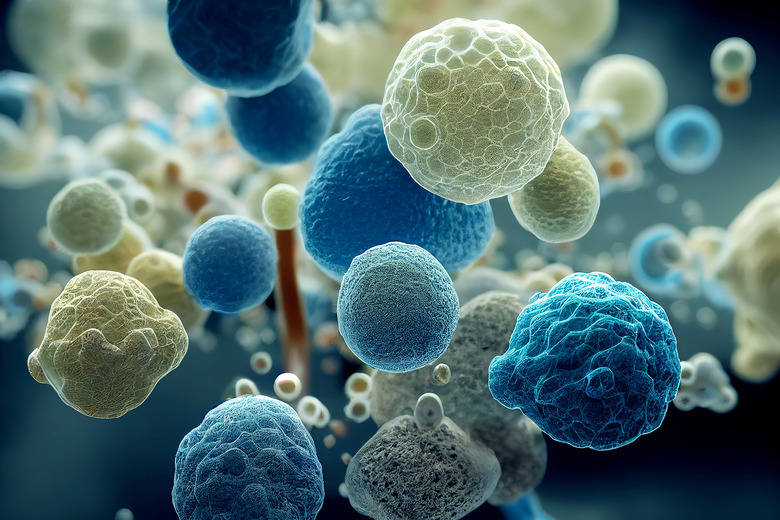bacteria abstract, lost world of ancient organisms
