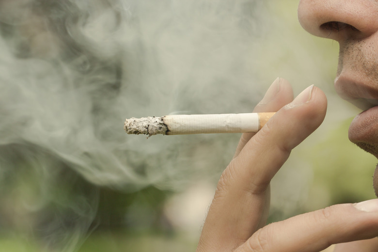 person smoking cigarette