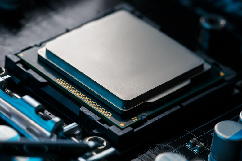 Close-up of CPU Chip Processor