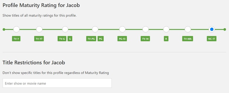 Change the maturity rating and set viewing restrictions on Netflix.