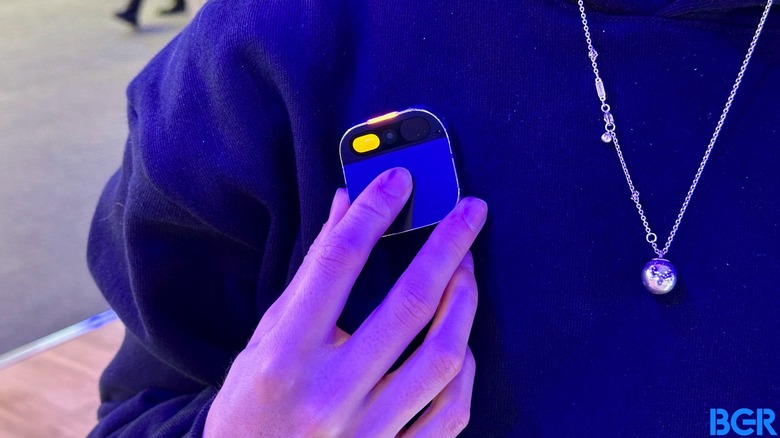 Swiping on the Humane Ai Pin will raise the volume.