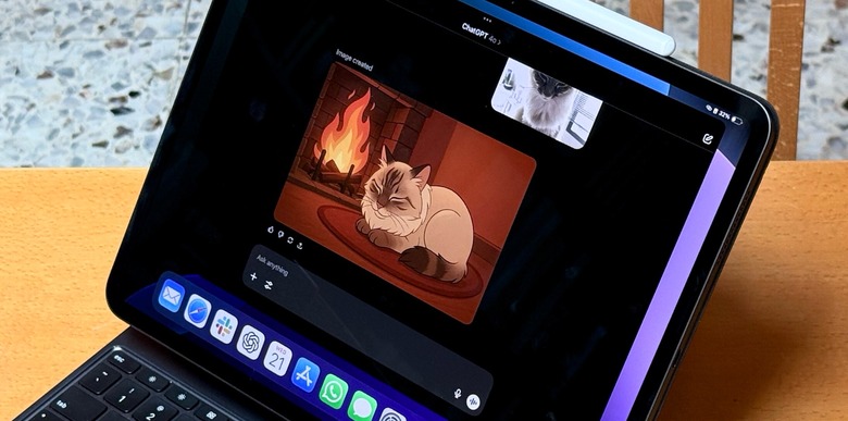 ChatGPT running on M4 iPad Pro