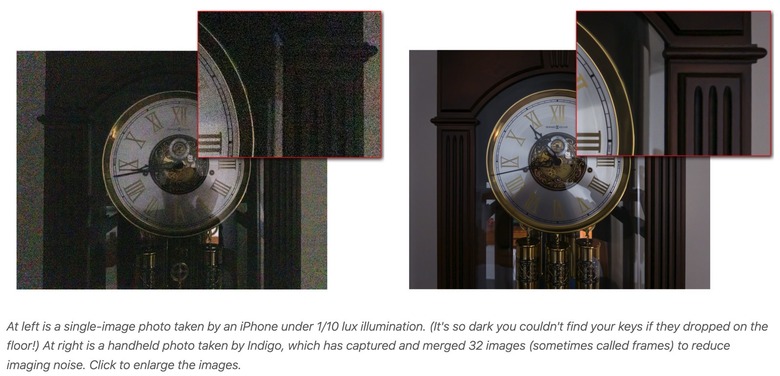 Removing noise in Project Indigo's Night Mode.