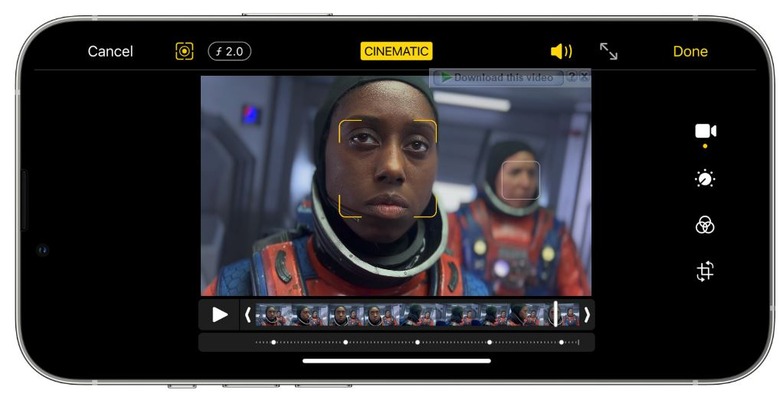 iPhone 4k Cinematic mode